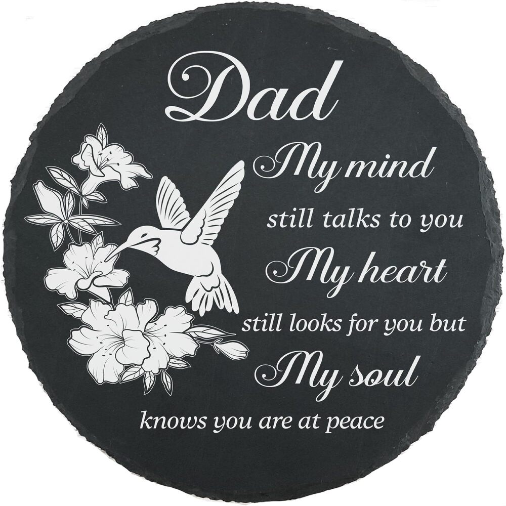 1123 Dad Memorial Stone for Garden Memorial Plaque Father Sympathy Stepping